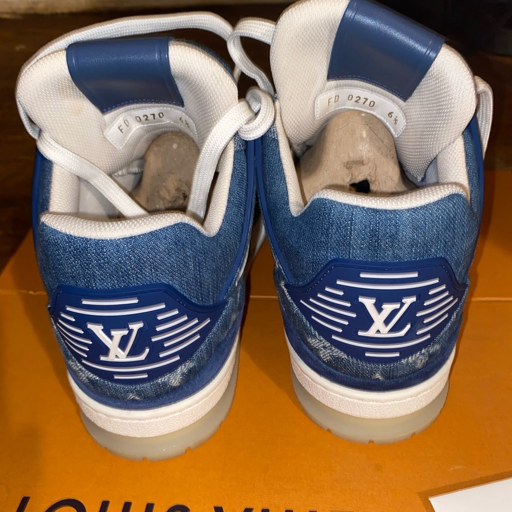 Louis Vuitton Denim Blue High-Tops - Picture 3 of 6